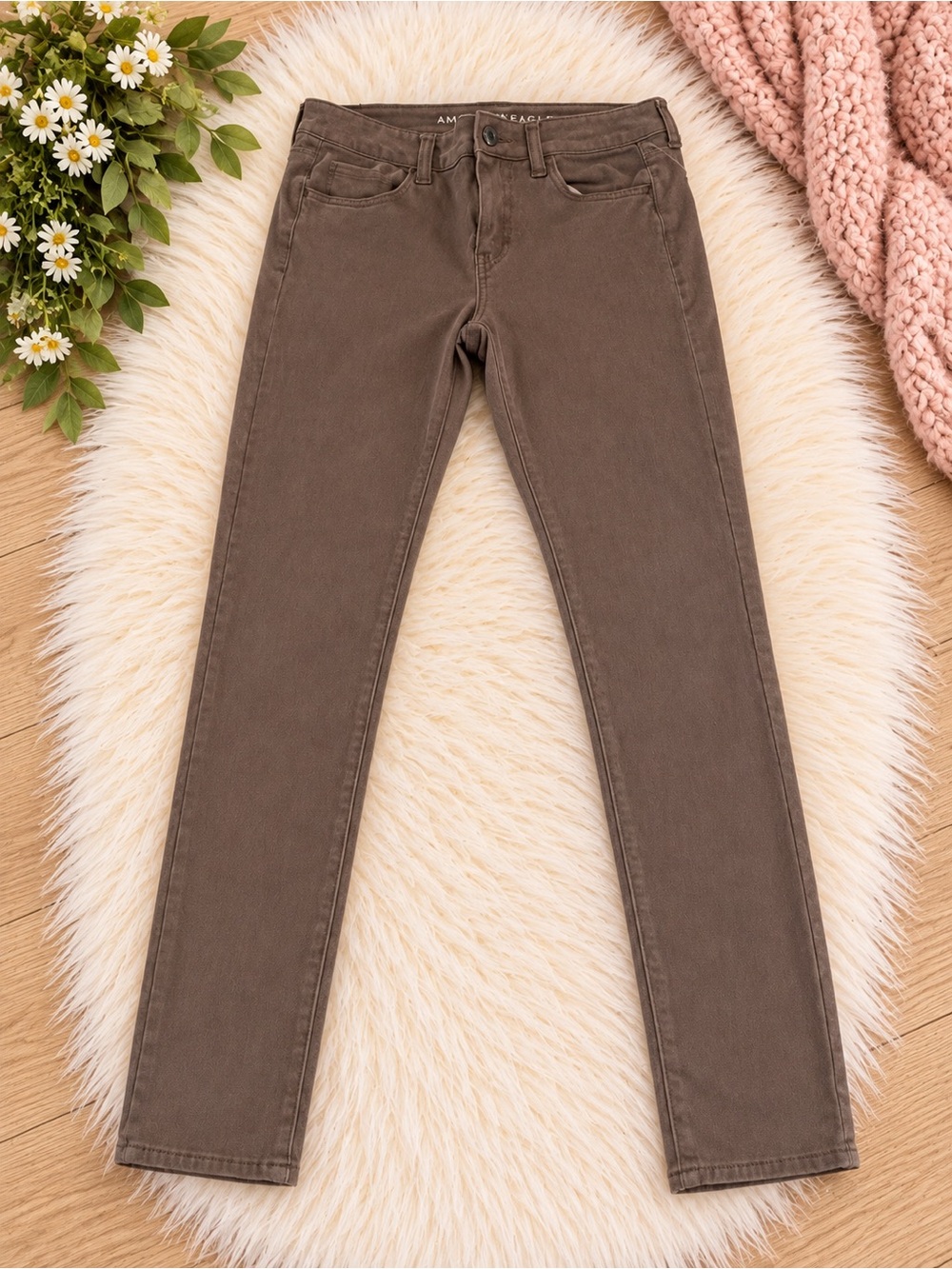 American Eagle Outfitters Skinny Jeans in Brown Taupe